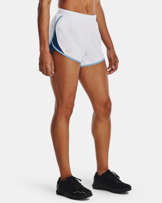 Women's UA Fly-By 2.0 Shorts, White, pdpMainDesktop image number 0